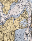 Newport, RI Aquidneck Island Chart Blanket