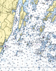 Round Pond, Muscongus Bay, ME Nautical Chart, Pack of 24 Notecards