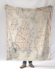 Newport, Vintage Topo Map Blanket