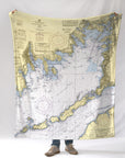 Buzzards Bay with Cuttyhunk, MA Nautical Chart Blanket