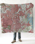 Nashville, TN TOPO Map Blanket