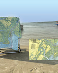 Savannah, GA Nautical Chart Quick Dry Towel