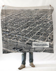 Texarkana TX Birdseye View, Antique Blanket