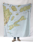 Madeline Island WI topo Blanket