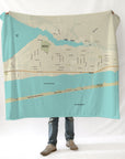 Navarre, FL Modern Wave Map Blanket