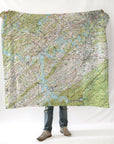 Knoxville & Lake Loudoun, TN Topo Map Blanket