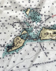 Buzzards bay chart scarf with vintage nautical map print.