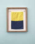 "K" Nautical Flag in Glass-Free Shadow Box Frame