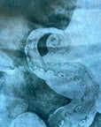 sea creatures scarf soft viscose fabric close up