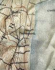 Vintage topographic map with labeled places and contour lines.