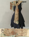 Barcelona, España, Vintage Map, c. 1915 Scarf