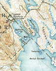 Lake Winnipesaukee, NHVintage Topo Map Blanket