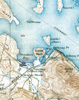 Lake Winnipesaukee, NHVintage Topo Map Blanket
