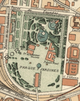 Barcelona map Close up of a park