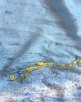The Florida Keys (Key West to Key Largo) Nautical Map Scarf