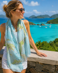 Virgin Islands Nautical Chart Lightweight Scarf