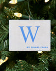 "W" Flag Vintage Ornament - mysignalflags