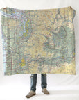 Aeronautical Map of Seattle WA Blanket - Maritime Tribes USABlanket