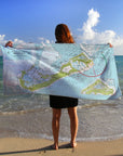 Bermuda Nautical Chart Quick Dry Towel - Maritime Tribes USATowel