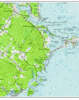 Biddeford Pool, Maine Laminated Map Placemat - Maritime Tribes USALaminated Placemat