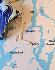 Boothbay Harbor, ME Modern Wave (Less Detail) Quick Dry Towel - Maritime Tribes USATowel