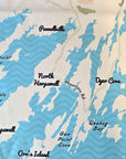 Boothbay Harbor, ME Modern Wave (Less Detail) Quick Dry Towel - Maritime Tribes USATowel