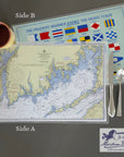 Buzzards Bay, MA Vintage Chart Placemat - Maritime Tribes USALaminated Placemat