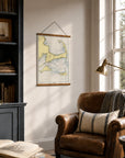 Cape Cod & The Islands (Nantuket & Martha's VIneyard) Vintage Nautical Chart Fabric Scroll - Maritime Tribes USAScroll