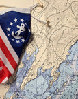 Casco Bay, ME Nautical Chart Quick Dry Towel - Maritime Tribes USATowel
