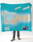Cayman Islands Map Blanket - Maritime Tribes USABlanket