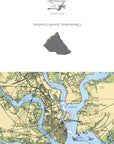 Charleston, South Carolina, Chart Notecard, Pack of 24 Notecards - Maritime Tribes USANotecard