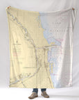 Chicago, IL Nautical Chart Blanket - Maritime Tribes USABlanket