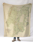 CHICKAMAUGA Battle MAP, GA Blanket - Maritime Tribes USABlanket
