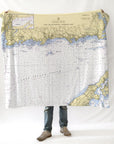 Coastal, CT Nautical Chart Blanket - Maritime Tribes USABlanket