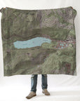 Donner Lake, CA topo Map Blanket - Maritime Tribes USABlanket