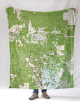Dunnellon, FL Area Topo Blanket - Maritime Tribes USABlanket