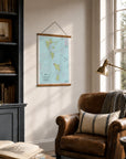 Guadeloupe to St. Lucia Nautical Chart Wall Scroll - Maritime Tribes USA
