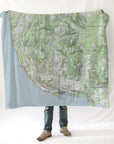 Harbor Springs to Good Hart, MI Topo Blanket - Maritime Tribes USABlanket