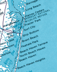 Jersey Shore Vintage Map Quick Dry Towel - Maritime Tribes USATowel