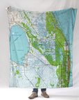 Jupiter Island FL Topo Blanket - Maritime Tribes USABlanket