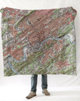 Knoxville, TN Topo Map Blanket - Maritime Tribes USABlanket