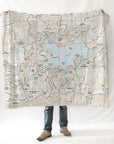 Lake Arrowhead, CA topo map Blanket - Maritime Tribes USABlanket