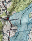Lake Champlain Topographical Map Scarf - Maritime Tribes USAScarf