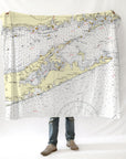 Long Island Sound East - (Riverhead to Montauk), NY Nautical Chart Blanket - Maritime Tribes USABlanket