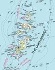 Martinique, St Lucia, St. Vincent & the Grenadies to Grenada Chart Scarf - Maritime Tribes USA