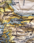 Mediterranean Sea Vintage Map, c. 1900 Scarf - Maritime Tribes USAScarf