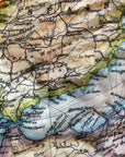 Mediterranean Sea Vintage Map, c. 1900 Scarf - Maritime Tribes USAScarf