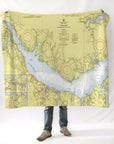 New Bern & Neuse River Chart Blanket - Maritime Tribes USABlanket