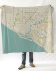 Newport Beach CA Sea Glass Blanket - Maritime Tribes USABlanket