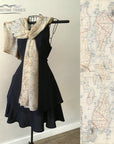 Newport, RI Vintage Topographical Map Scarf - Maritime Tribes USAScarf